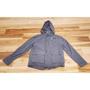 AT&T Employee issued Gear Grey Jacket zip snap up long-sleeve hooded Small